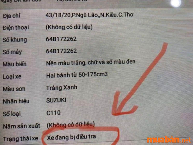 Tìm tên chủ xe qua biển số xe máy